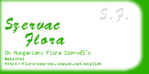 szervac flora business card